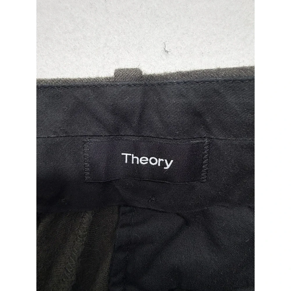 Theory Wool Cashmere Blend Trousers Size 31 Gray Brown Slim Business Pants